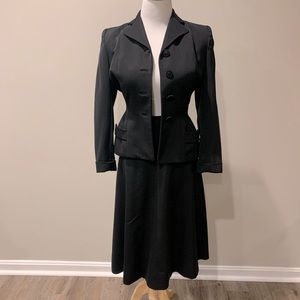 Vintage Black Classic Skirt Set